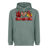 Sage peace love crawfish Heavyweight Hoodie - MaliasSmallBusiness