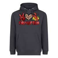 Smoke peace love crawfish Heavyweight Hoodie - MaliasSmallBusiness
