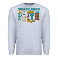 Heather Grey worry ends when faith begins Premium Sweatshirt - NancyCooperArtShop