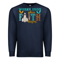 Navy worry ends when faith begins Premium Sweatshirt - NancyCooperArtShop