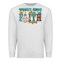 Oatmeal Heather worry ends when faith begins Premium Sweatshirt - NancyCooperArtShop