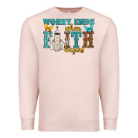 Pale Pink worry ends when faith begins Premium Sweatshirt - NancyCooperArtShop
