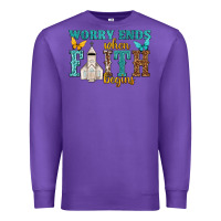Purple worry ends when faith begins Premium Sweatshirt - NancyCooperArtShop