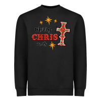Black merry christmas cross Heavyweight Sweatshirt - RanaPortraitStore