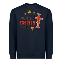 Navy merry christmas cross Heavyweight Sweatshirt - RanaPortraitStore