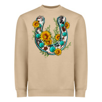 Mushroom cowhide sunflower horseshoe Heavyweight Sweatshirt - Zillion Design Studio