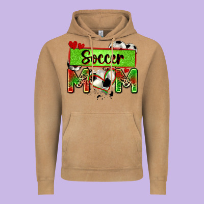Soccer Mom With Leopard Vintage Hoodie Designed By Zillion Design Studio
