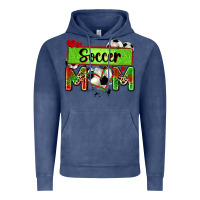 Vintage Denim soccer mom with leopard Vintage Hoodie - Zillion Design Studio