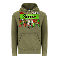 Vintage Olive soccer mom with leopard Vintage Hoodie - Zillion Design Studio