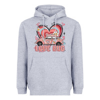 Heather Grey love bug Heavyweight Hoodie - MaliasSmallBusiness