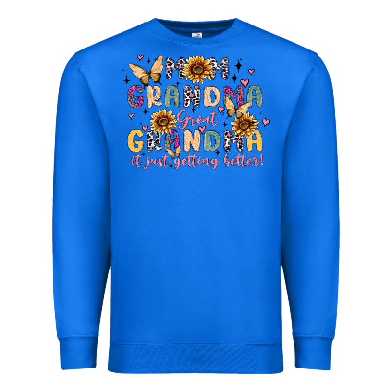 Mom Grandma Great Grandma It Just Keeps Getting Be Premium Sweatshirt by MaliasSmallBusiness | Teevron