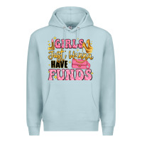 Blue Mist girls just wanna have funds Premium Hoodie - LillyAllenDesigns