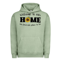 Pigment Oil Green welcome to our Home Sunflower Urban Hoodie - Bettercallsaul