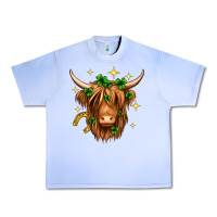 Grape Ice St. Patrick's Day Highland Cow Urban Heavy Tee - Neo Western