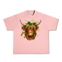 Salmon St. Patrick's Day Highland Cow Urban Heavy Tee - Neo Western