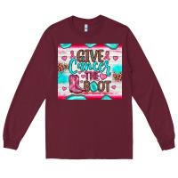 Burgundy give cancer the boot Long Sleeve Tee - JahusDesignShop