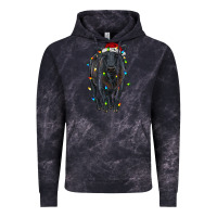 Cloud Black christmas black angus cattle with lights Vintage Hoodie - RanaPortraitStore