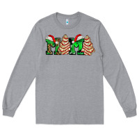 Heather Grey mama with christmas tree cake ado Long Sleeve Tee - AdoDesignShop