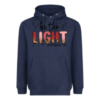 Navy be the light Heavyweight Hoodie - MaliasSmallBusiness