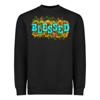 Black western blessed Heavyweight Sweatshirt - Zillion Design Studio