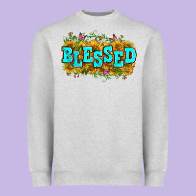 Western Blessed Heavyweight Sweatshirt Designed By Zillion Design Studio