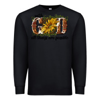 Black with god all things are possible Premium Sweatshirt - NancyCooperArtShop