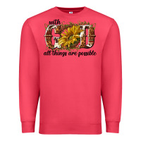 Cardinal with god all things are possible Premium Sweatshirt - NancyCooperArtShop