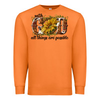 Carrot with god all things are possible Premium Sweatshirt - NancyCooperArtShop