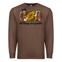 Chestnut with god all things are possible Premium Sweatshirt - NancyCooperArtShop
