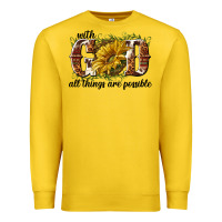 Lemon with god all things are possible Premium Sweatshirt - NancyCooperArtShop