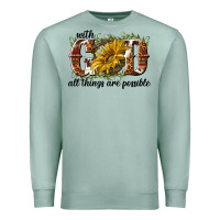 Seafoam with god all things are possible Premium Sweatshirt - NancyCooperArtShop