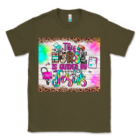 Army Green this nurse is guided by jesus Classic Tee - JahusDesignShop