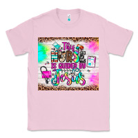 Bubblegum Pink this nurse is guided by jesus Classic Tee - JahusDesignShop