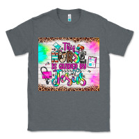 Charcoal Heather this nurse is guided by jesus Classic Tee - JahusDesignShop