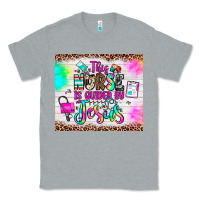Heather Grey this nurse is guided by jesus Classic Tee - JahusDesignShop