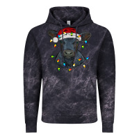 Cloud Black christmas baby black angus calf with lights Vintage Hoodie - RanaPortraitStore