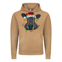Vintage Camel christmas baby black angus calf with lights Vintage Hoodie - RanaPortraitStore