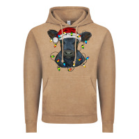 Vintage Coffee christmas baby black angus calf with lights Vintage Hoodie - RanaPortraitStore