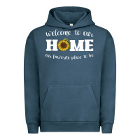 Pigment Midnight Navy welcome to our Home Sunflower Urban Hoodie - Bettercallsaul