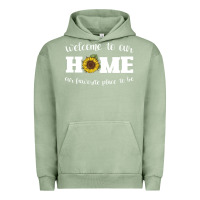 Pigment Oil Green welcome to our Home Sunflower Urban Hoodie - Bettercallsaul