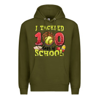 Army Green i tackled days of school softball Premium Hoodie - LillyAllenDesigns