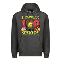 Charcoal Heather i tackled days of school softball Premium Hoodie - LillyAllenDesigns