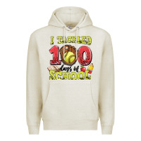 Oatmeal Heather i tackled days of school softball Premium Hoodie - LillyAllenDesigns
