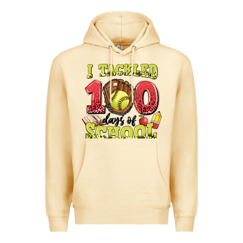 I Tackled Days Of School Softball Premium Hoodie by LillyAllenDesigns | Teevron