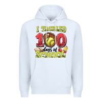 White i tackled days of school softball Premium Hoodie - LillyAllenDesigns