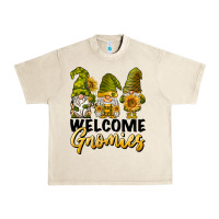 Sandshell welcome gnomies sunflowers Urban Heavy Tee - BarkalooDesign