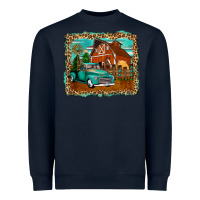 Navy rustic country barn Heavyweight Sweatshirt - Zillion Design Studio
