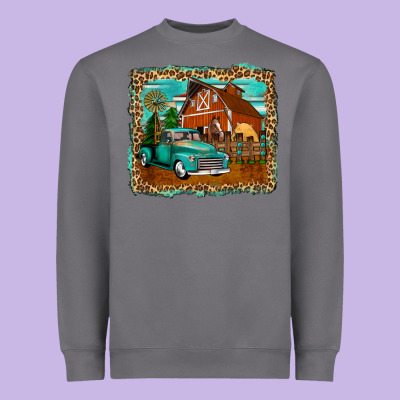 Rustic Country Barn Heavyweight Sweatshirt Designed By Zillion Design Studio