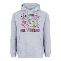 Heather Grey you give me butterflies Heavyweight Hoodie - MaliasSmallBusiness