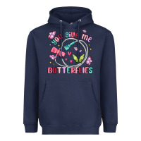 Navy you give me butterflies Heavyweight Hoodie - MaliasSmallBusiness